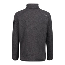 CMP Fleece Jacket Knit-Tech with Stand-Up Collar Black Men